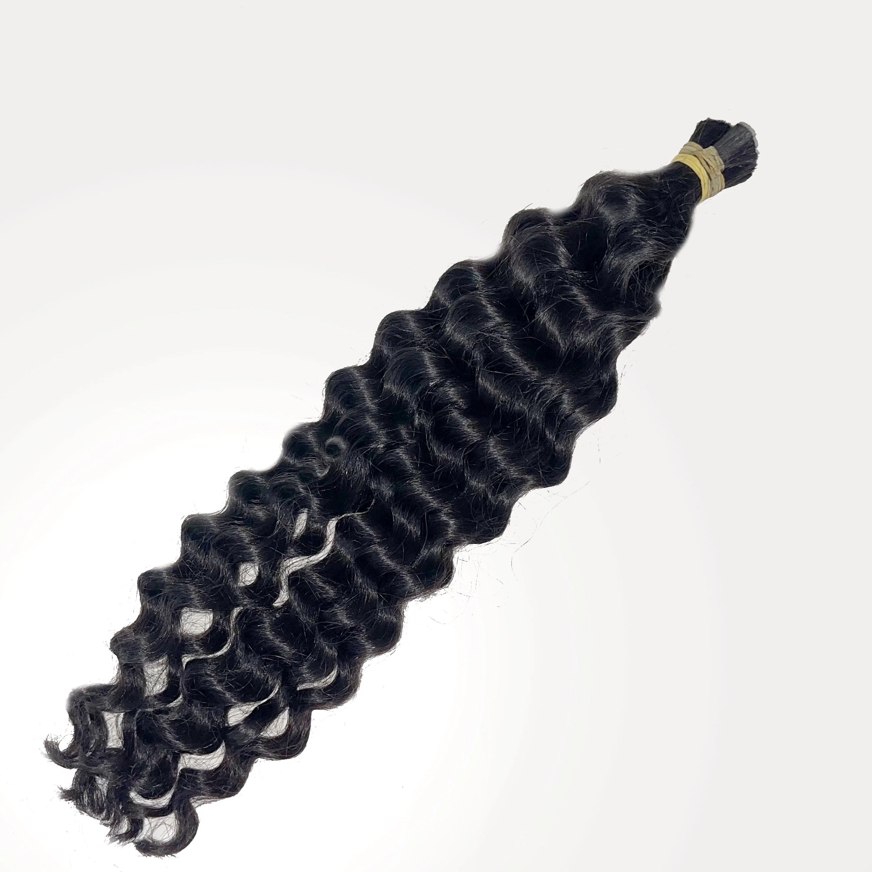 Raw Boho Deep Wave Bulk Braiding Hair