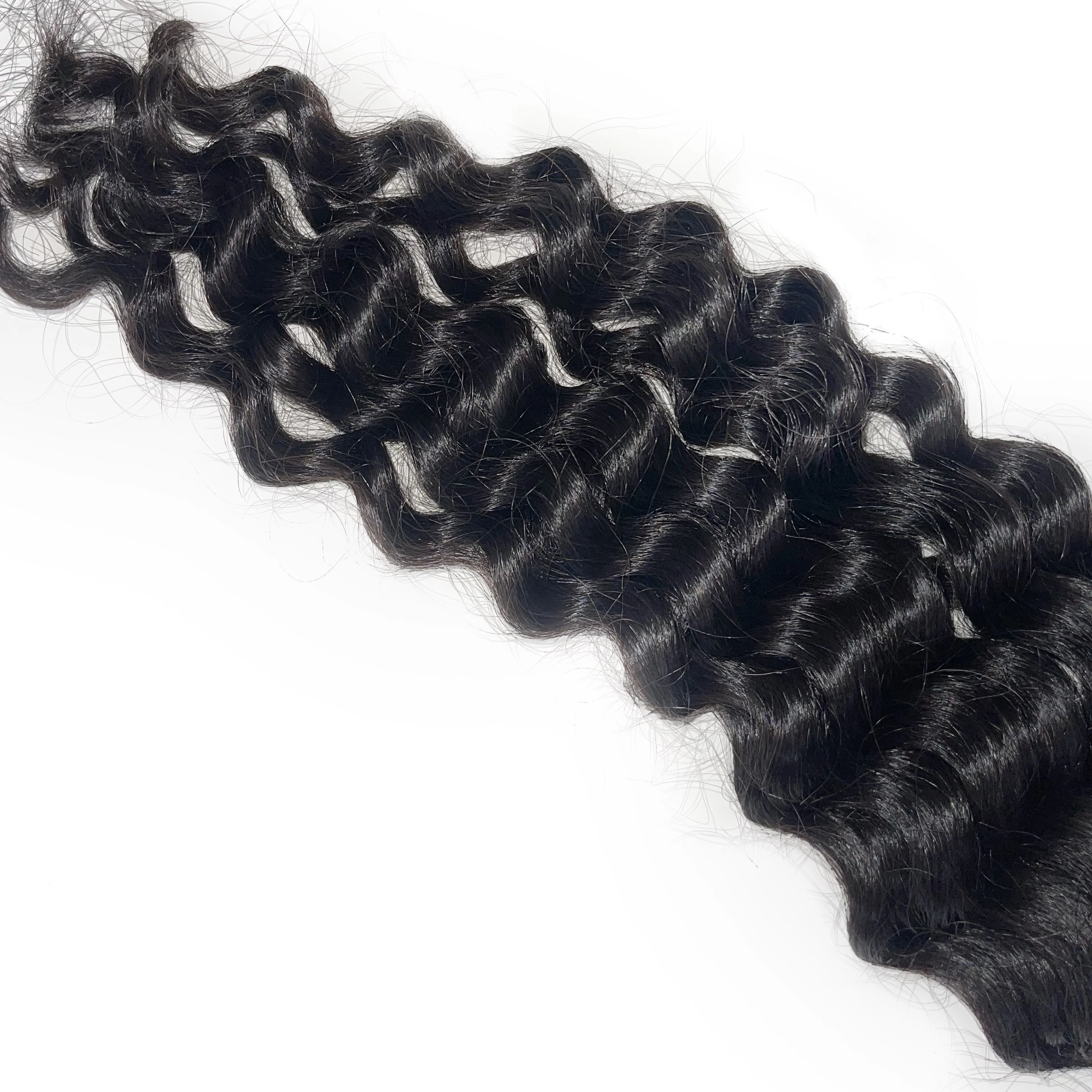 Raw Boho Deep Wave Bulk Braiding Hair - Image 3